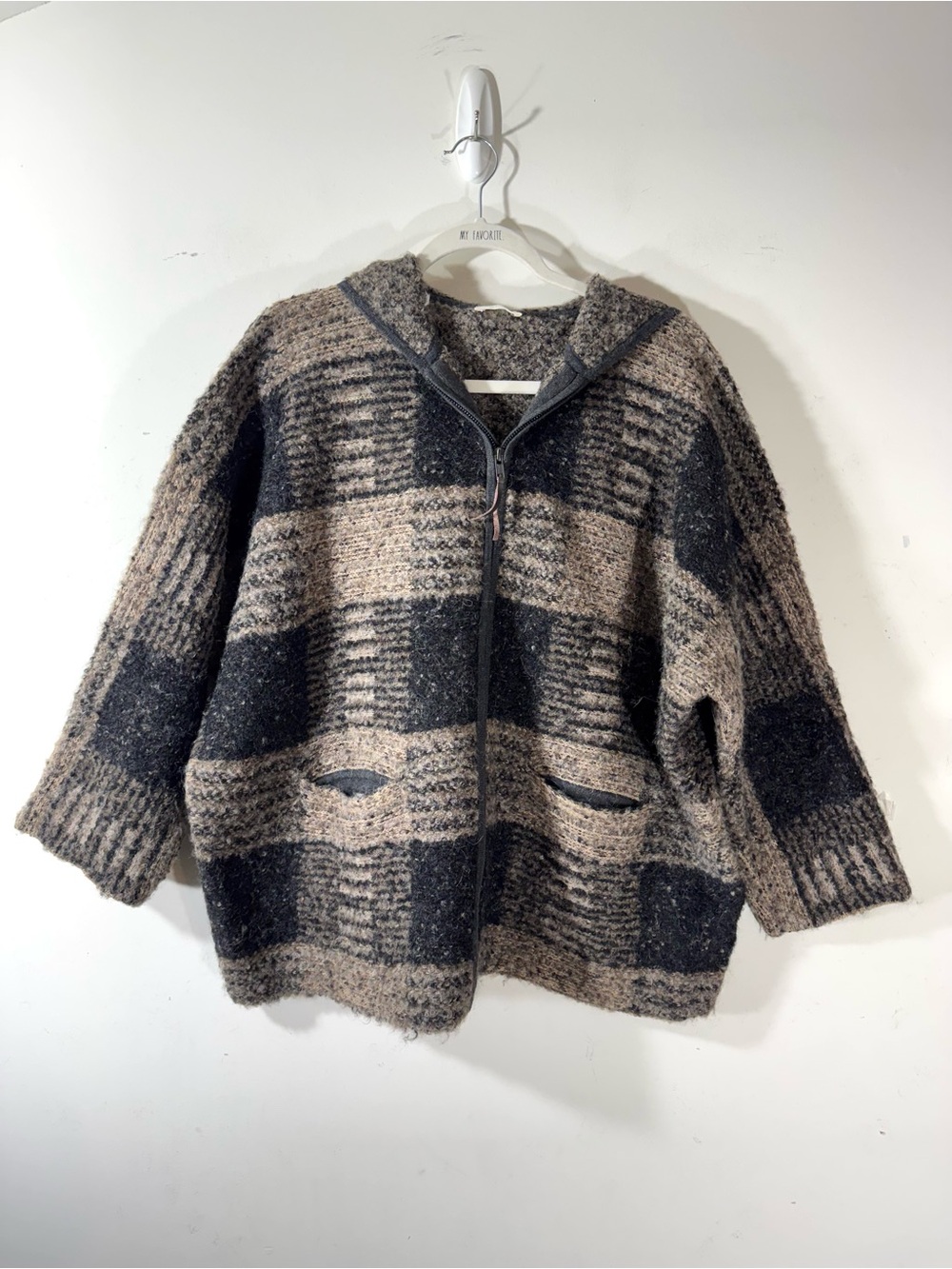 Poetry Alpaca Organic Cotton Blend Full Zip Knit Sweater Jacket Women’s Sz 10
